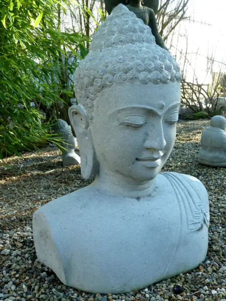 Product image 3 of the product “Buddha Bust, Cast Stone, 75cm Height ”